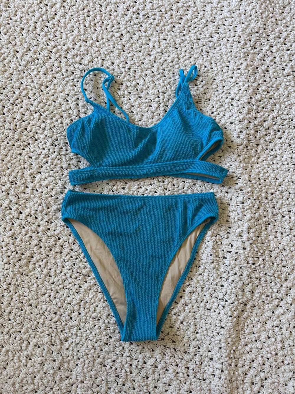 🌊 Berlook Textured Bikini Set in Blue 🌊